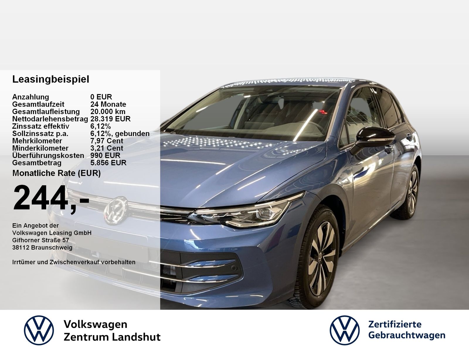 Volkswagen Golf VIII GOAL 2.0 TDI DSG ACC AHK AUT DynLicht