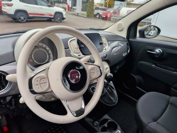 Fiat 500 Cabrio- 7" DAB Radio-Verdeck Rot