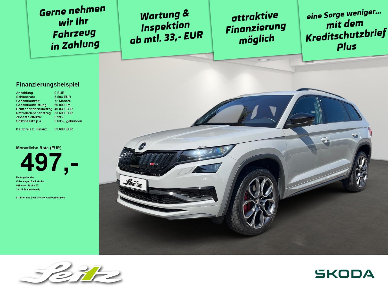 Skoda Kodiaq 2.0 TDI 4x4 RS *LED*KAMERA*NAVI*