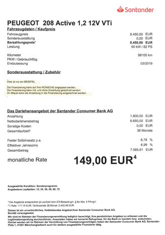 Fahrzeugabbildung Peugeot 208 Active 1.2 12V VTi >NAVI/PDC/SHZ/KLIMA<