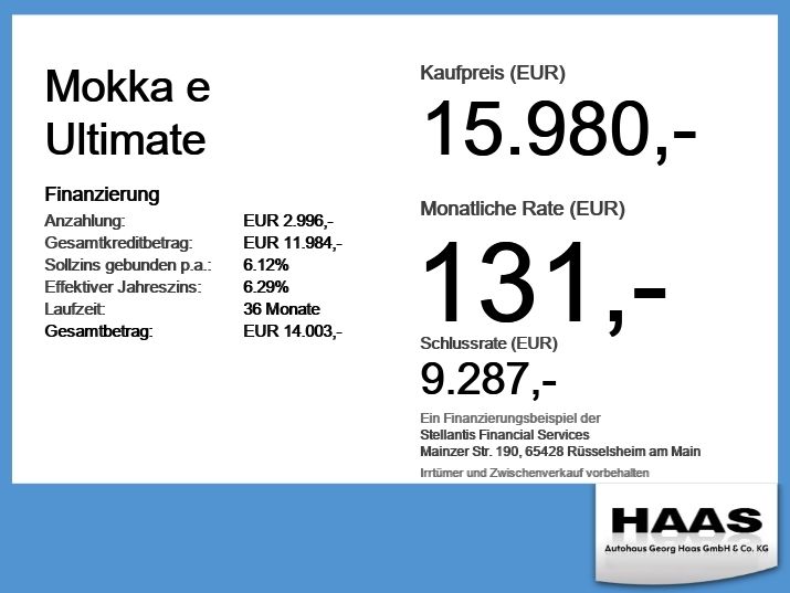 Angebot ansehen Opel Mokka-e