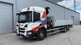 Scania P410/HMF 1920 K crane / Sleeper cab / flatbed - Scania P410