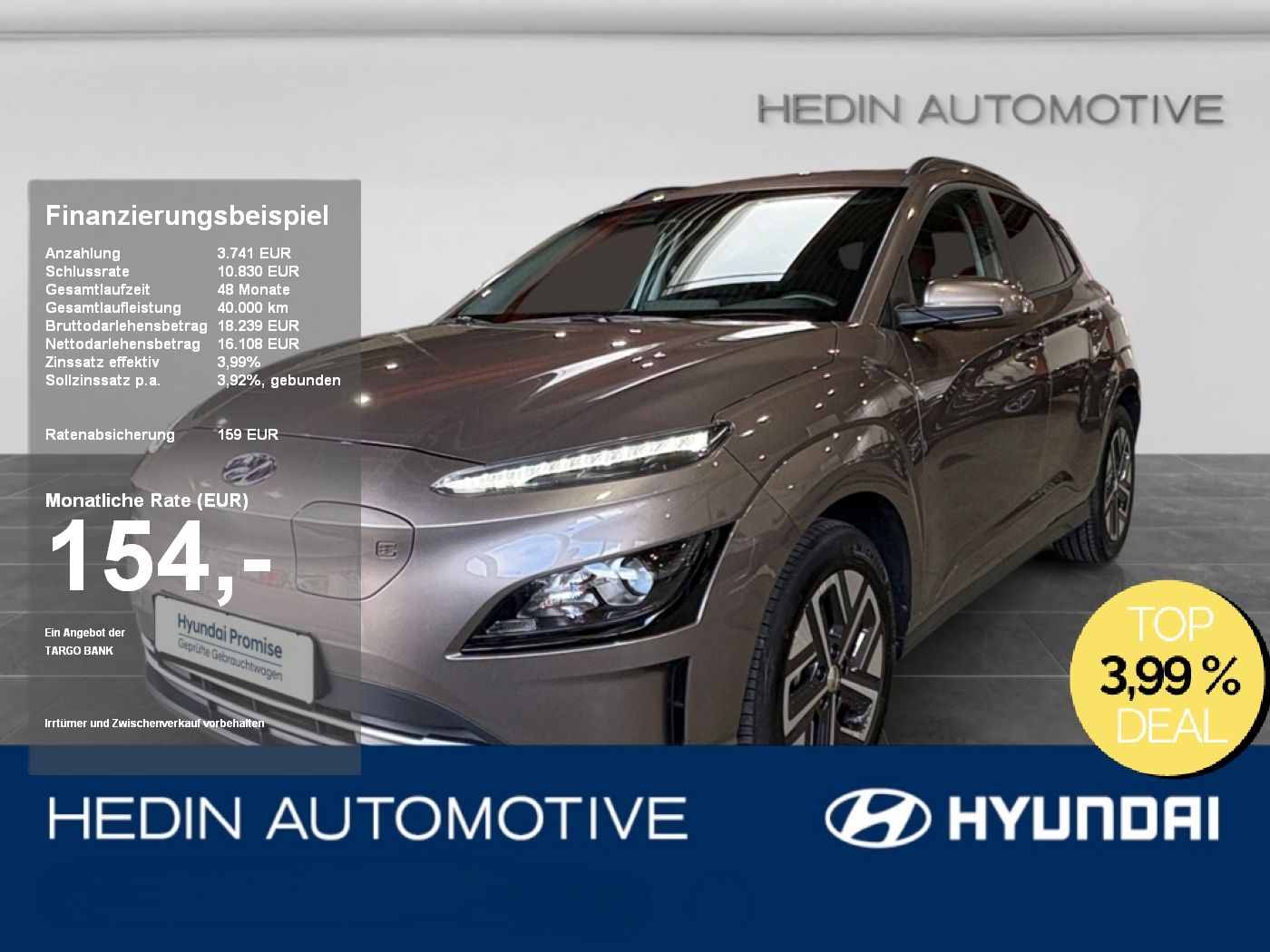 Hyundai Kona EV 100kW DCT 2WD Edition 30+ SHZ|TEMP|DISTR