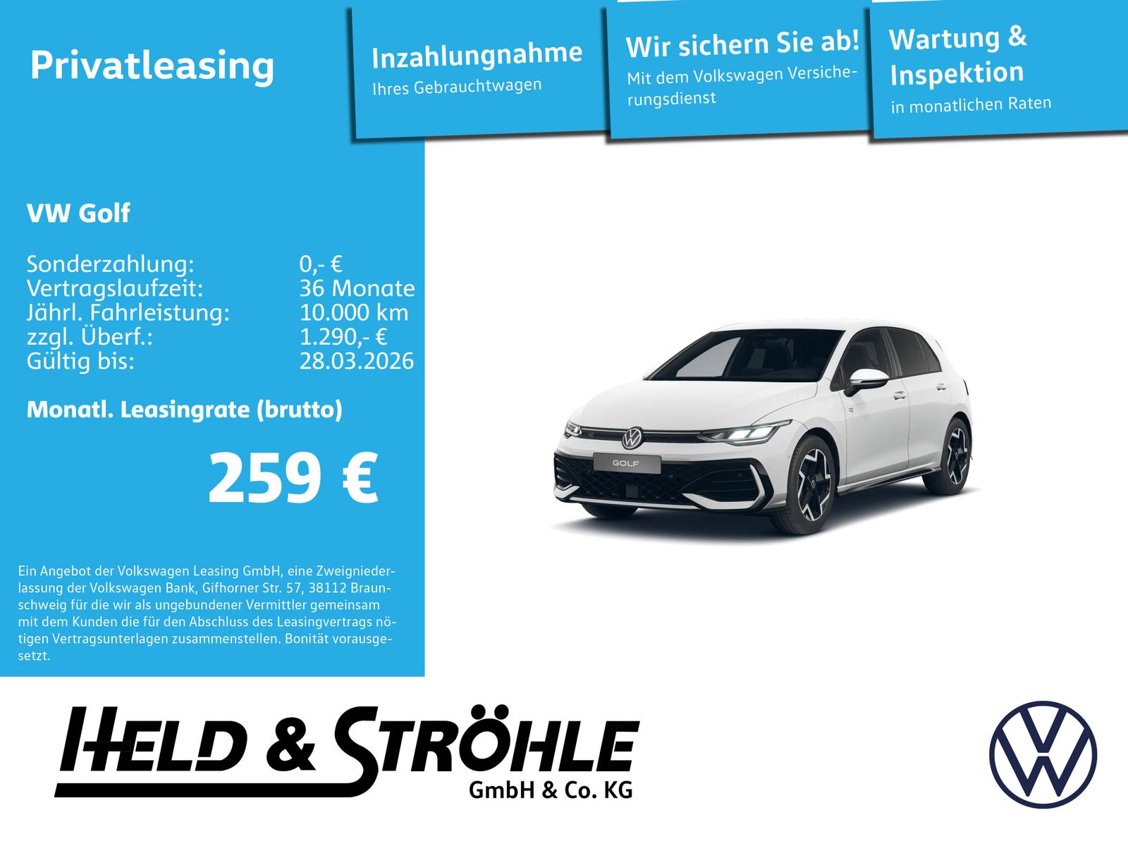 Volkswagen Golf R-Line 1,5 l TSI 6-Gang HUD WKR Licht&Sicht
