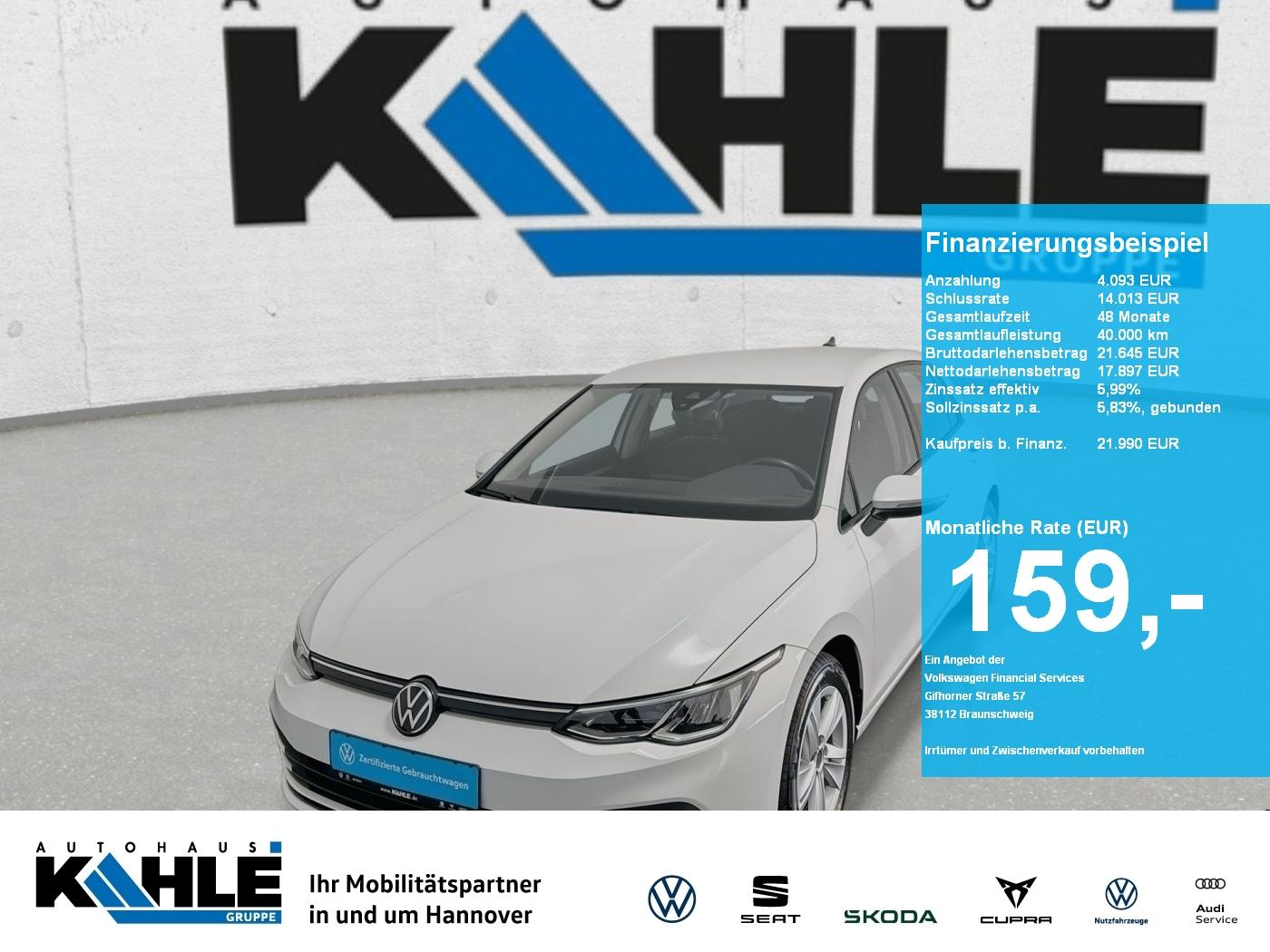 Volkswagen Golf 1.5 TSI RFK EPH v.+h. Lane Assist DAB+