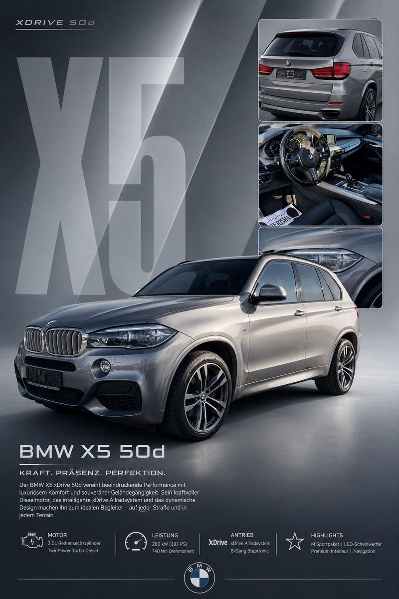 BMW X5 M50 d Aus 2 Hand*Service Gepflegt*Head up*360