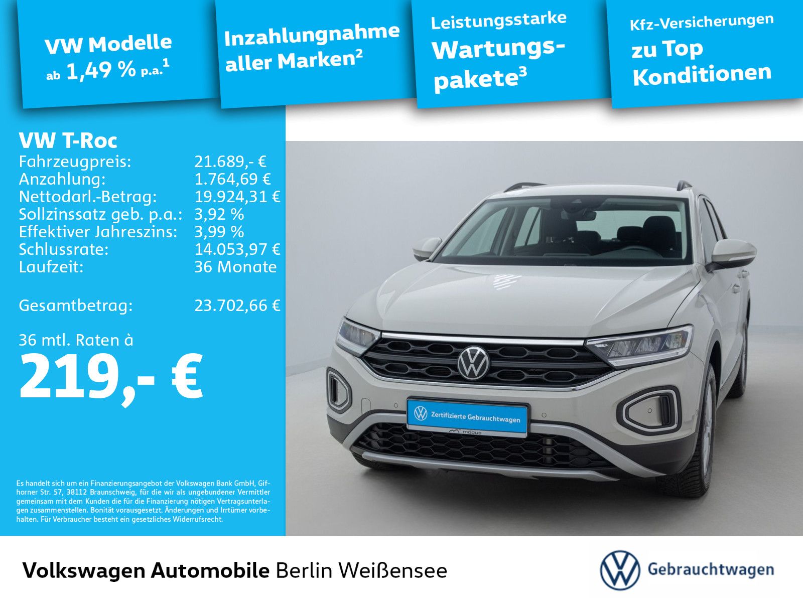 Volkswagen T-Roc 1.5 TSI Life*DSG*APP*LED*SHZ*PDC*Klima* imagem 2