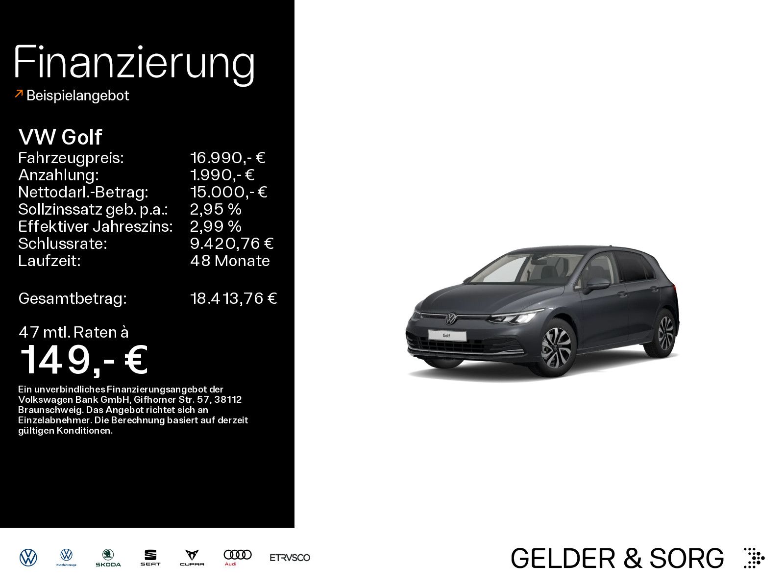 Volkswagen Golf 1.0 TSI Active Navigation*DAB+*LED*Digital