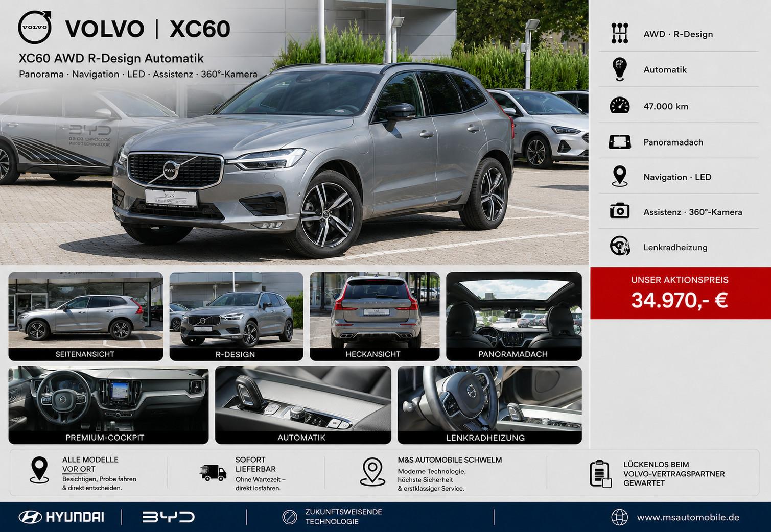 Volvo XC 60 R Design AWD *Pano-360°-AHK-LED-ASS.*