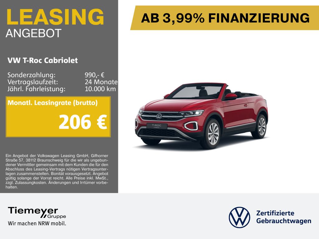 T-Roc Cabrio 1.0 TSI STYLE SOUNDSYS AHK KAMERA