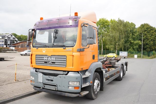 MAN TGA 26.430 Abrollkipper, Retarder, Blatt+Luft !!