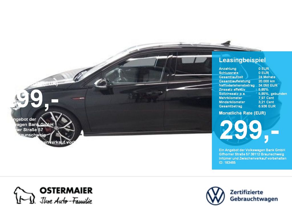 Golf VIII GTI BLACK 245PS DSG NP.63T LEDER.PANO.
