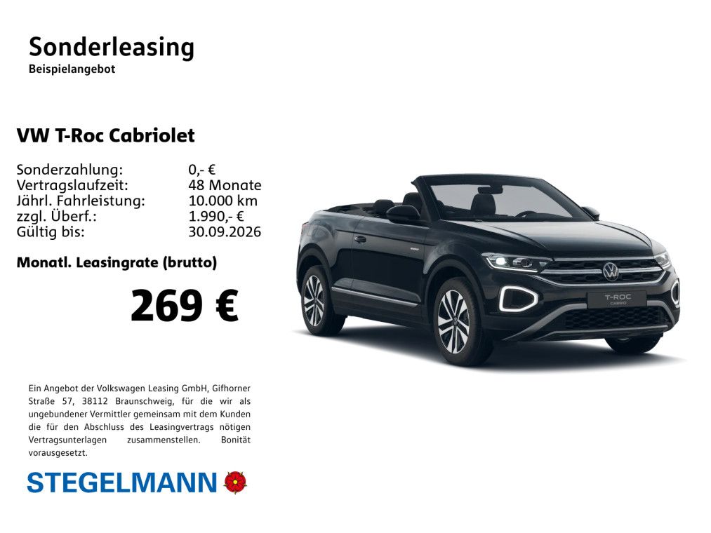 Volkswagen T-Roc Cabriolet 1.0 l TSI OPF 6-Gang Energy