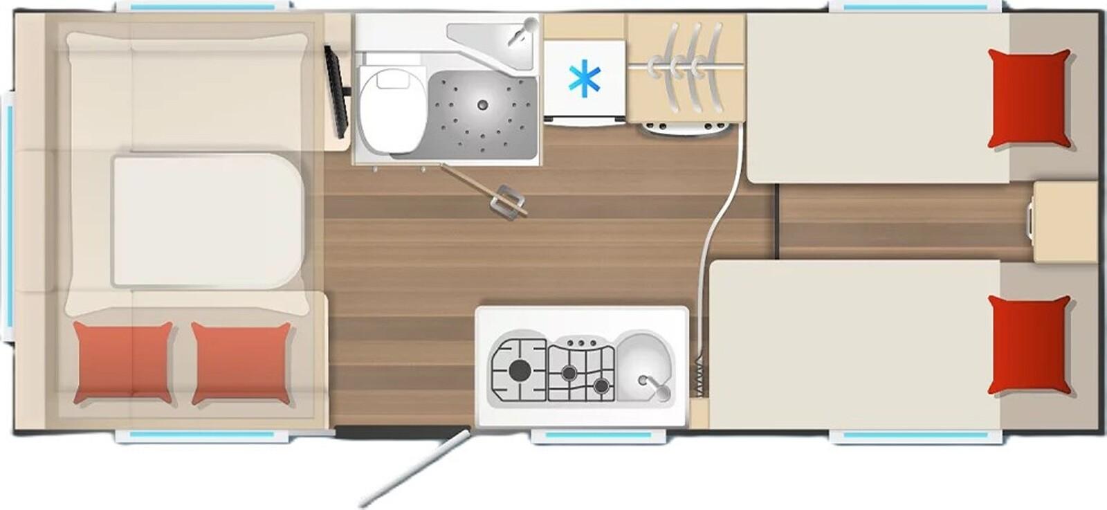 Bürstner B66 520 TL Plus Modell 2026 Duschpaket 2000 Kg