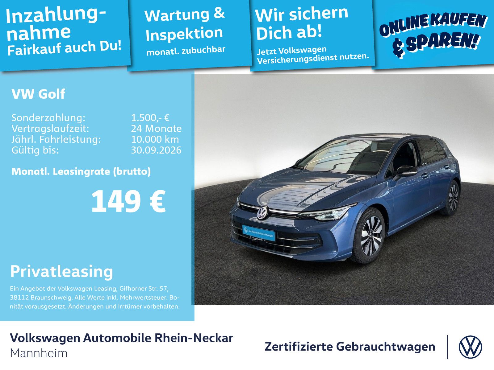 Volkswagen Golf Goal 1.5 eTSI Automatik AHK LED Kamera Navi
