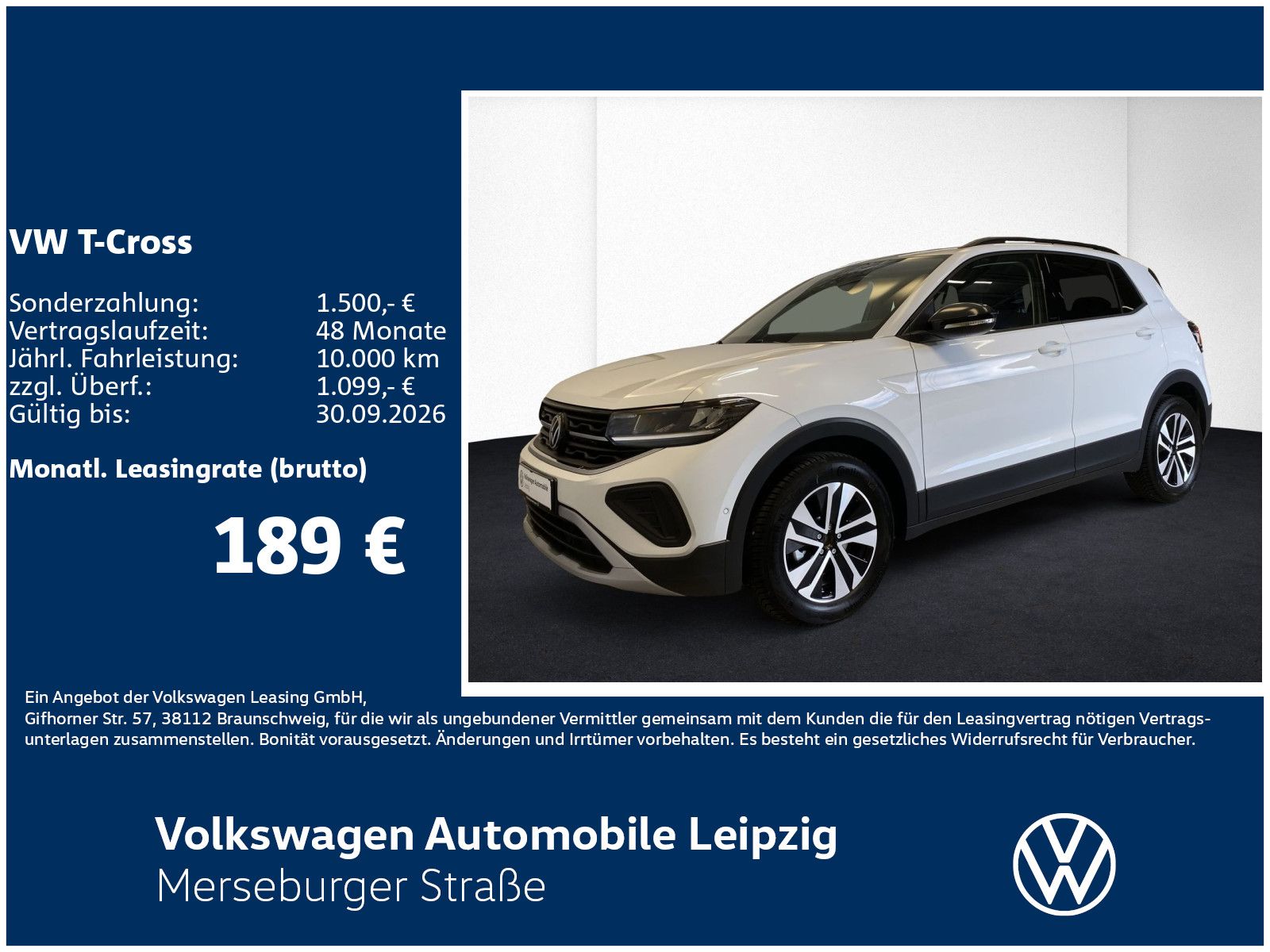 Volkswagen T-Cross ENERGY TSI 85 kW Preisvorteil 4699 €