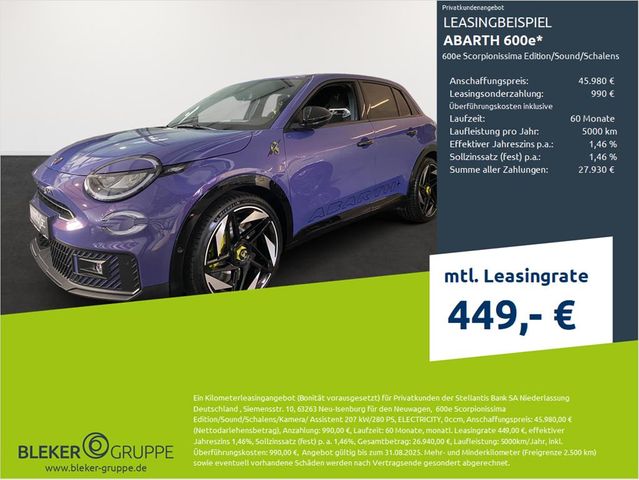 Abarth 600e Scorpionissima Edition/Sound/Schalens/Kame