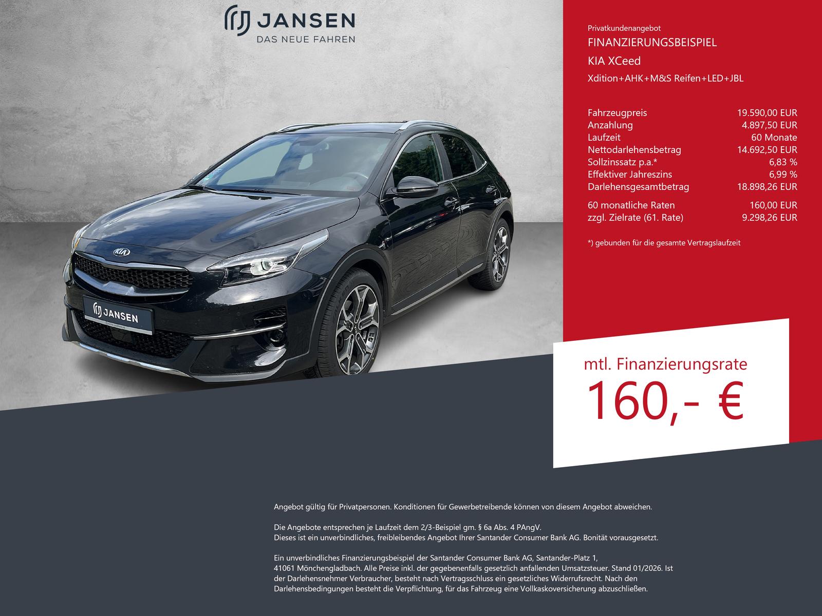 Kia XCeed Xdition+AHK+M&S Reifen+LED+JBL
