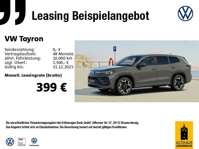 Vorschaubild: VW Tayron 2.0 TDI R-Line DSG *7-Sitzer*IQ-MATRIX* (Fahrzeug-Nr. GY7015)