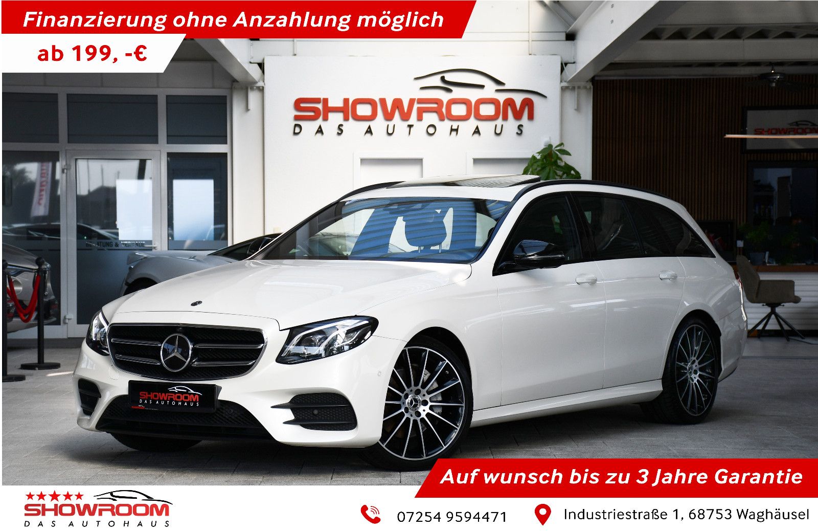 Mercedes-Benz E220d Designo AMG-Line Distronic 360° Ahk 1.Hand