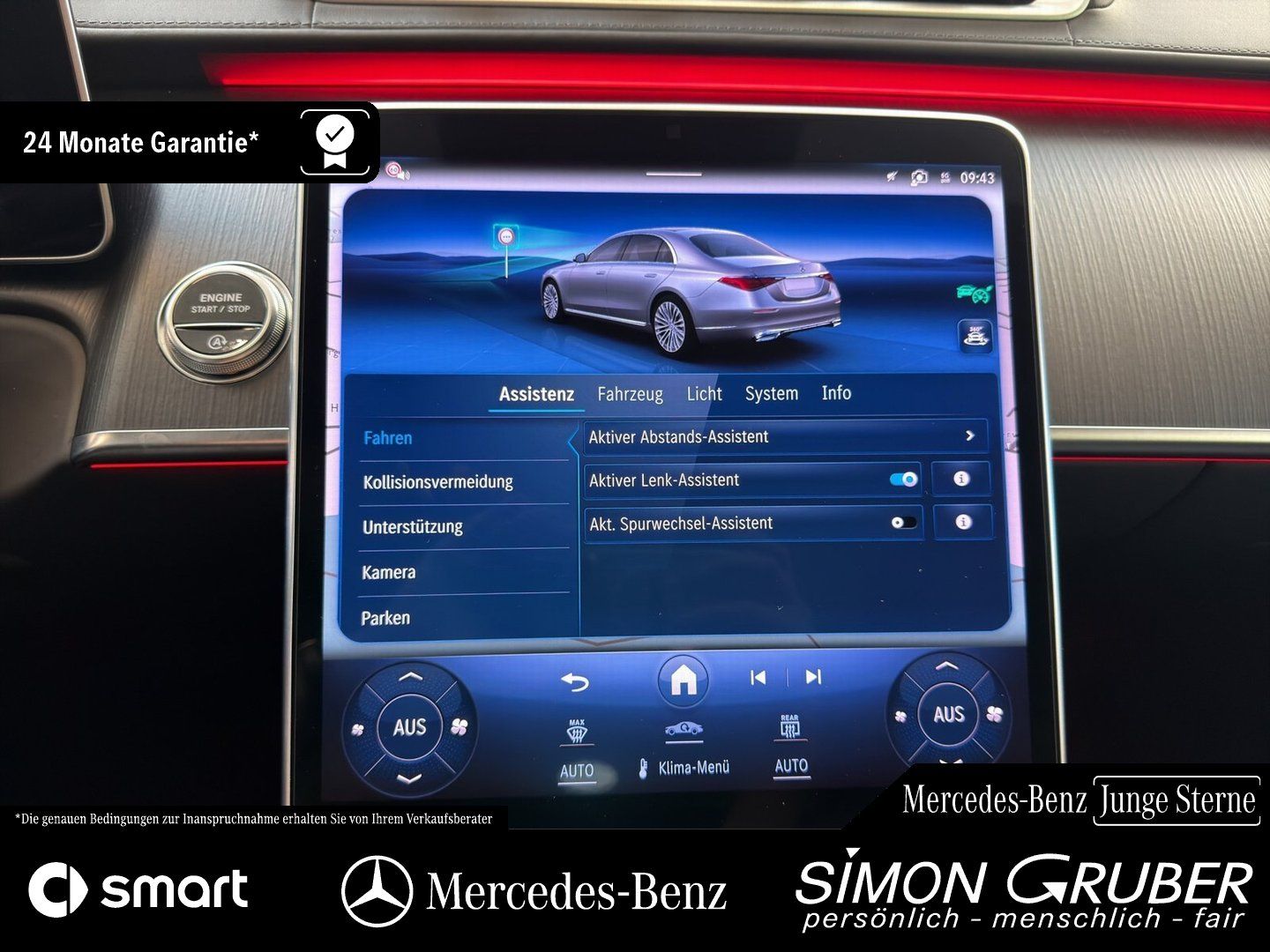 Fahrzeugabbildung Mercedes-Benz S 580 4M Lang AMG Exklusiv Chauffeur Executive