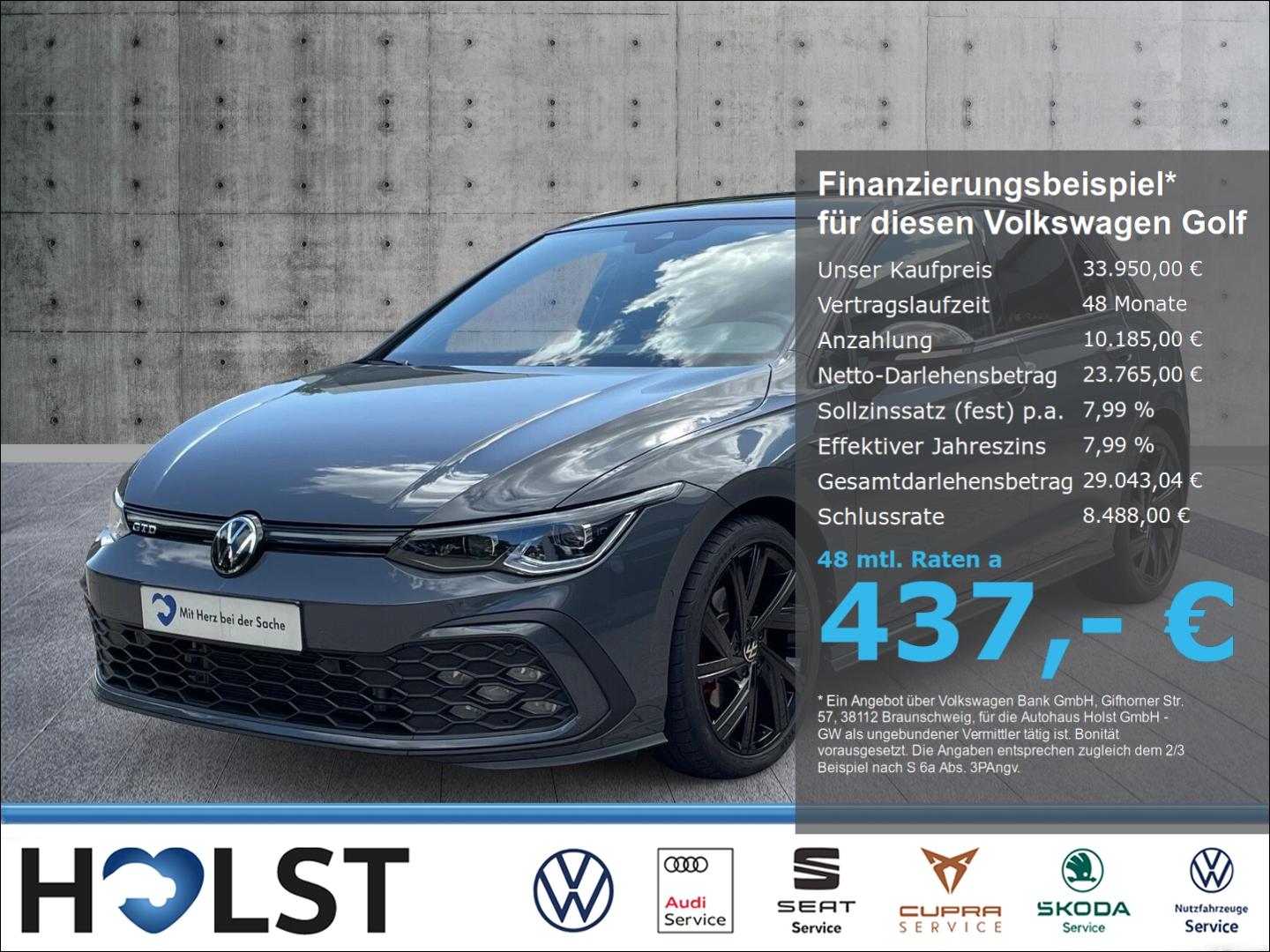 Volkswagen Golf VIII 2.0TDI DSG GTD DCC Matrix Pano H-K Kam