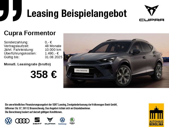 Vorschaubild: CUPRA Formentor 1.5 eTSI DSG *ACC*SENNHEISER*R-CAM* (Fahrzeug-Nr. 247011)