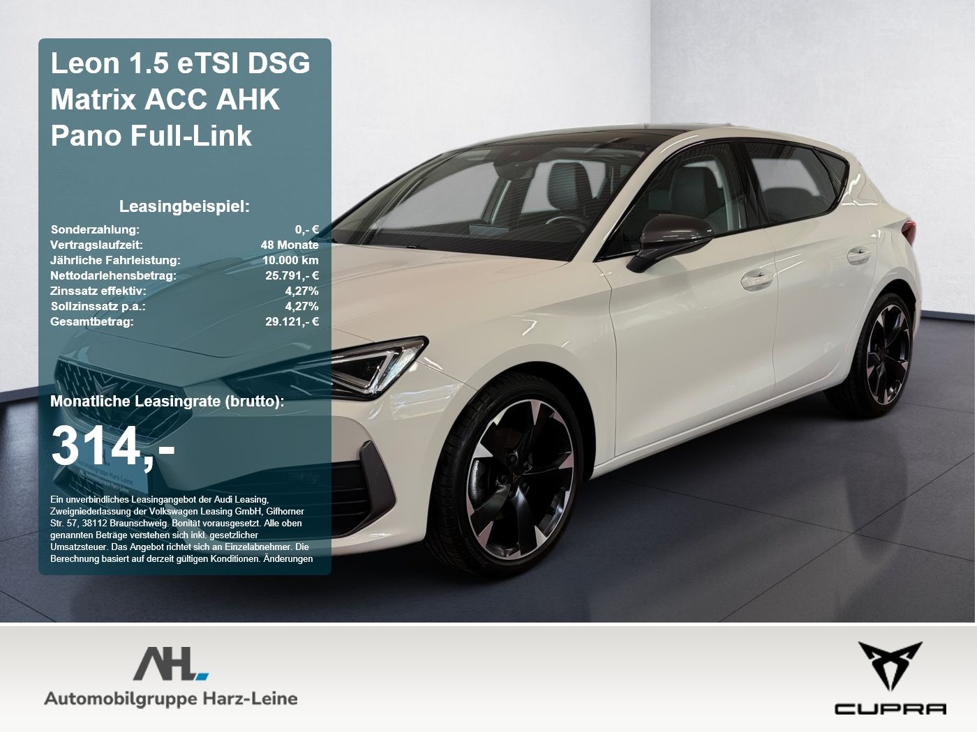 Cupra Leon 1.5 eTSI DSG Matrix ACC AHK Pano Full-Link