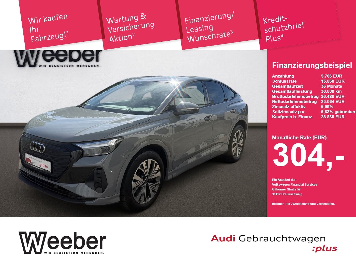 Audi Q4 e-tron Sportback *BLACKSTYLE*PANO*SHZ*NAVI*PD