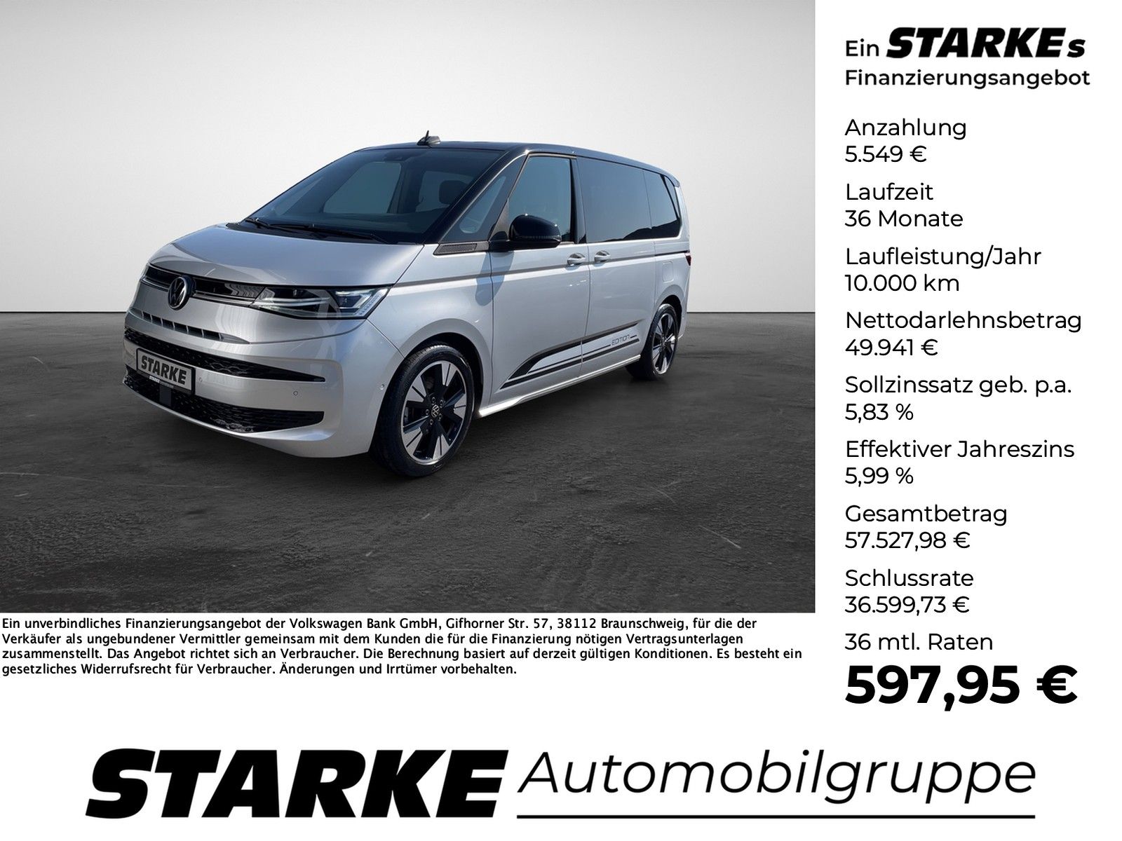 Volkswagen T7 Multivan 2.0 TDI DSG Edition 7- Sitzer  AHK N