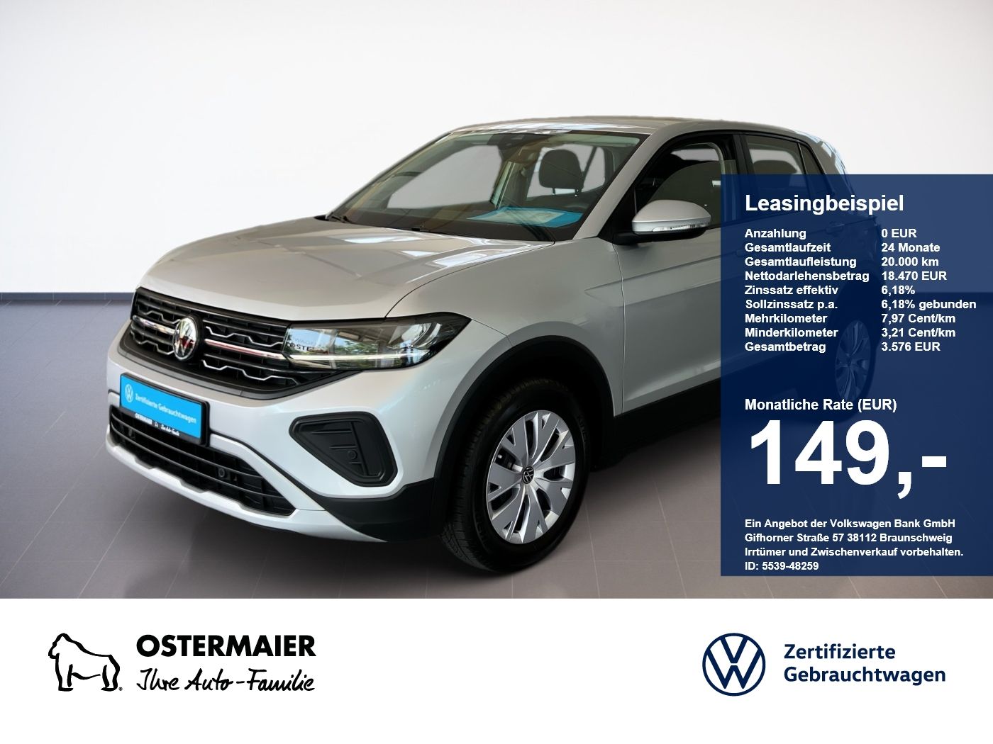 Volkswagen T-Cross 1.0TSI 95PS NP.27 APP-C.SHZG.5JG.KLIMA