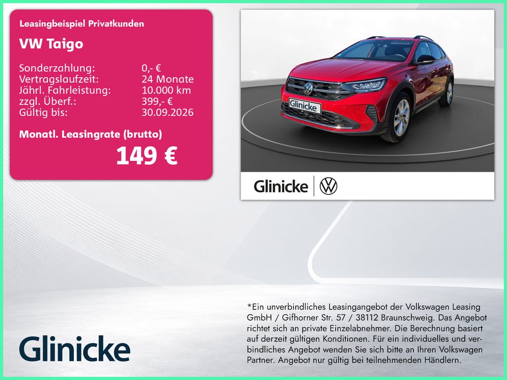 Volkswagen Taigo 1.0 TSI Navi AHK SiHz Carplay ACC