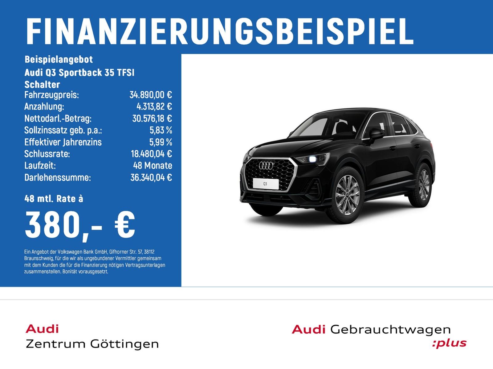 Audi Q3 Sportback 35 TFSI Schalter +AHK+SOUND+VC+ASG