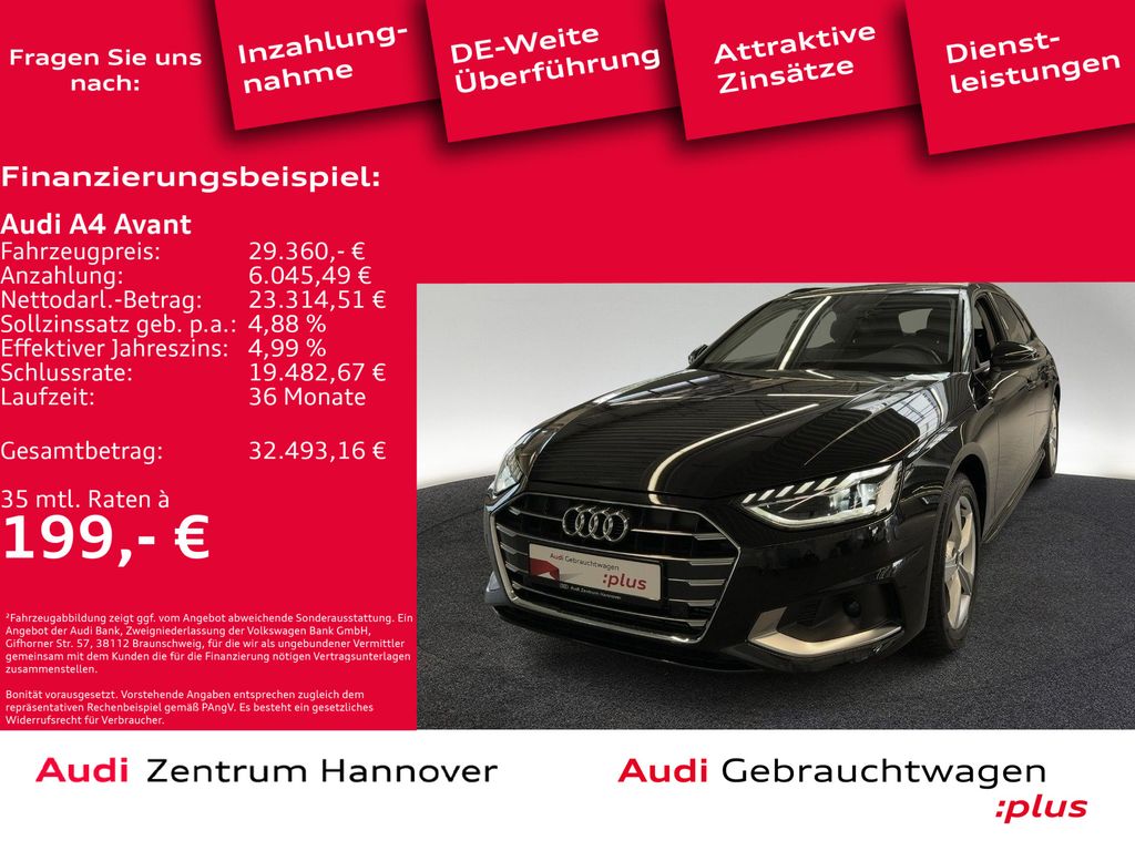 A4 Avant Advanced 35 TFSI AHK LED Kamera DAB Nav