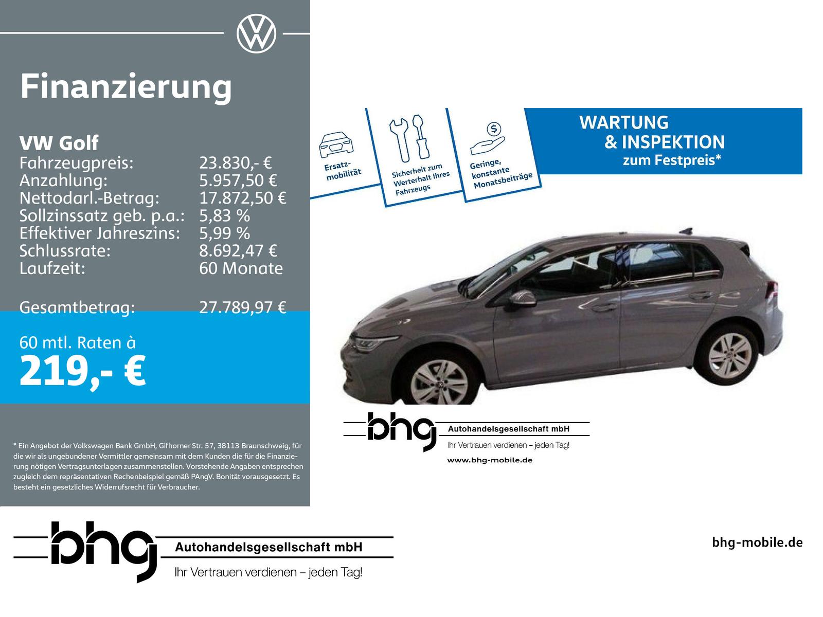 Volkswagen Golf 1.5 TSI Navi HUD Kamera ACC Ambiente, миниатюра 4