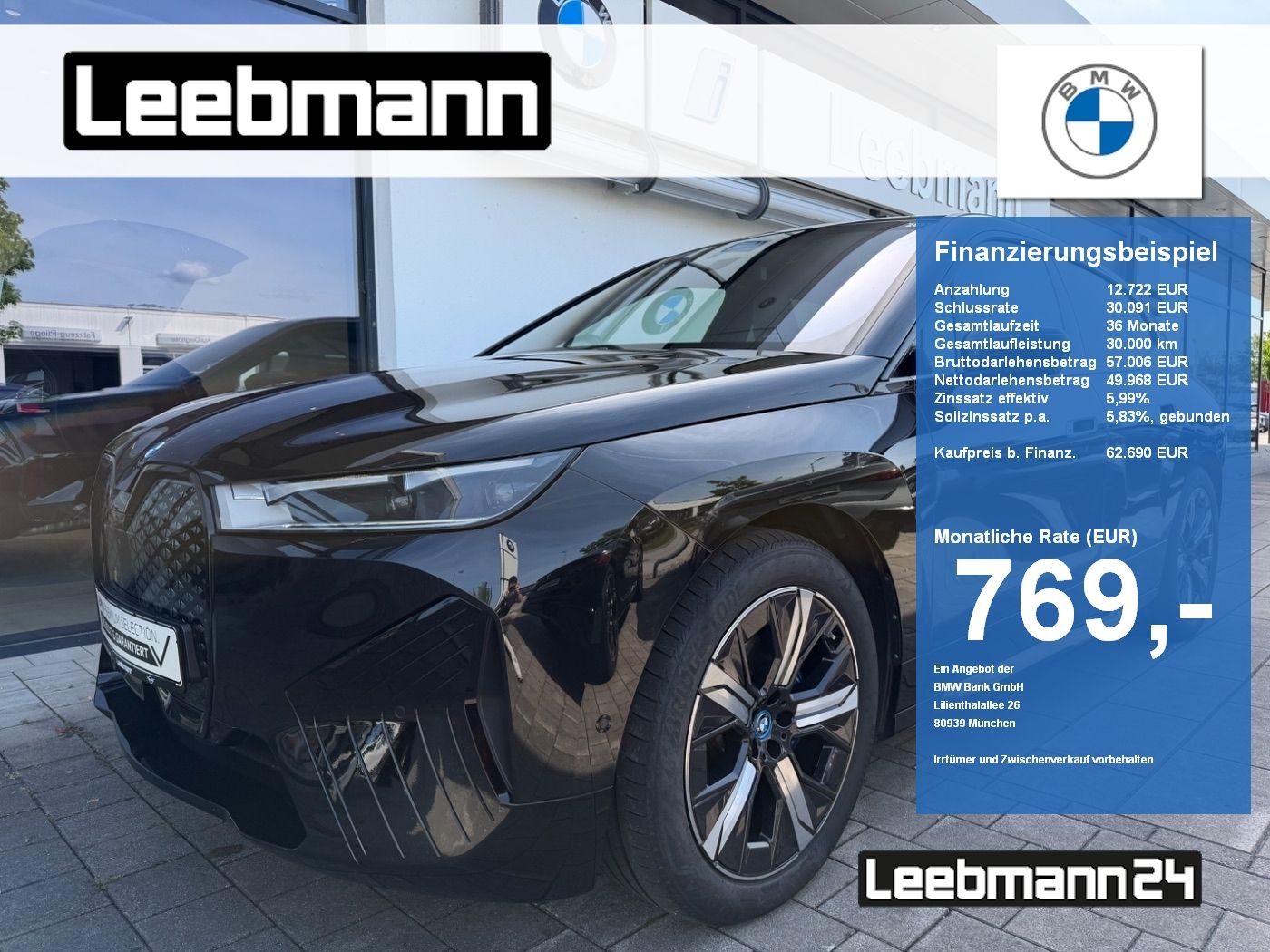 BMW IX xDrive50 Suite Sportpaket 22kW 2.J.GARANTIE