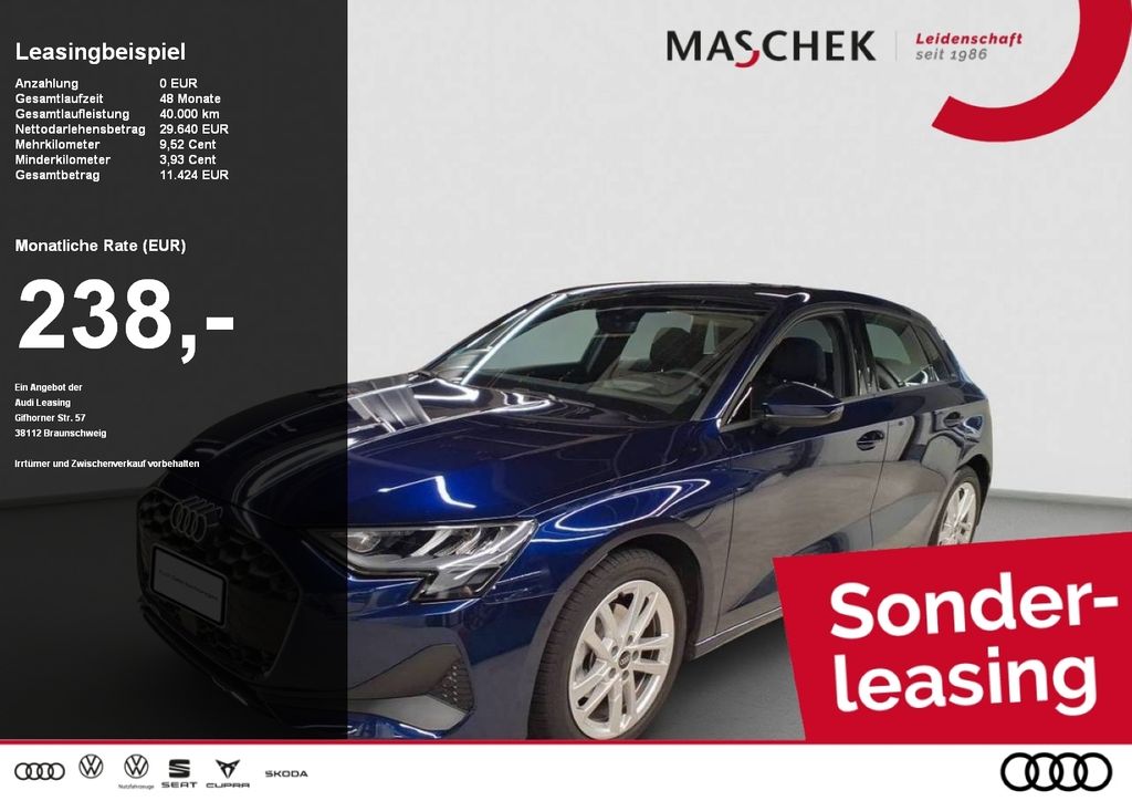 A3 Sportback 30 TFSI S tronic HUD R-Cam Sonos Na