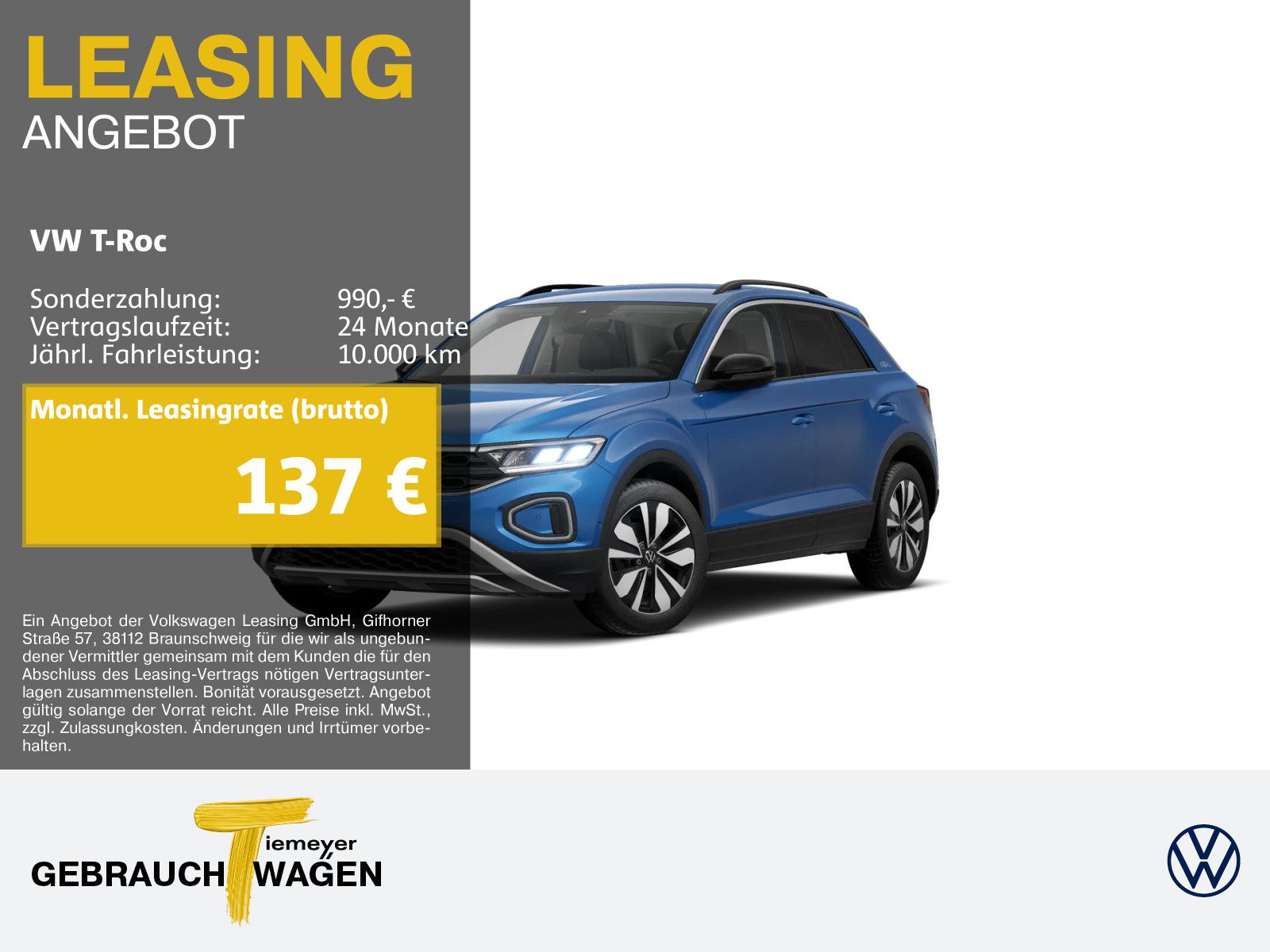 Volkswagen T-Roc 1.0 TSI GOAL NAVI ASSIST LM17