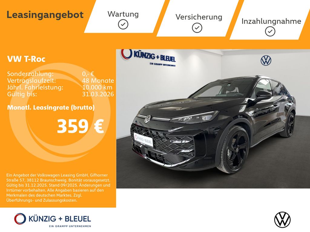 T-Roc R-Line 150 PS DSG +BlackStyle+PANODACH+AHK