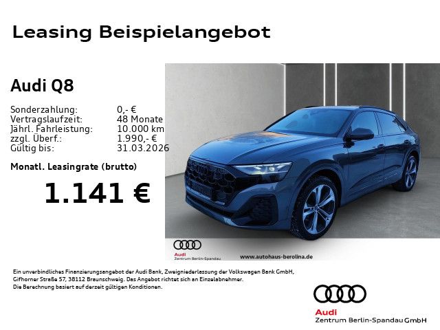 Vorschaubild: AUDI Q8 TDI qu. S line tiptronic *PANO*MATRIX*B&O* (Fahrzeug-Nr. ABGO45)