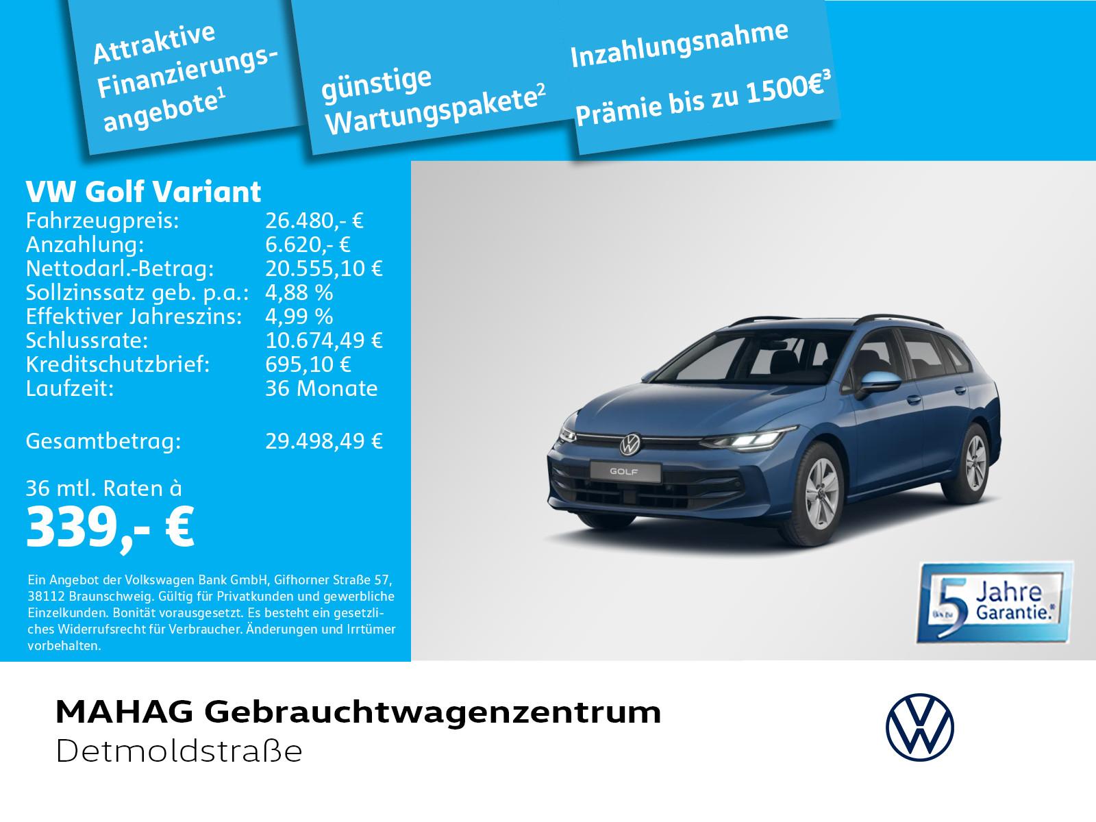 Volkswagen Golf VIII Variant Life 1.5 TSI LED AHK Sitzhz Pa