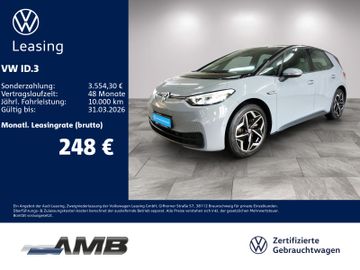 Volkswagen Leasingangebot: Volkswagen ID.3 Pro S Fahrschulumbau 77kWh/ACC/LED/RFK