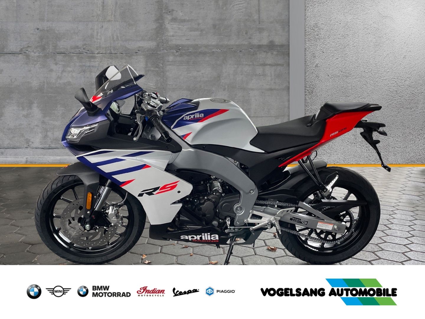 Fahrzeugabbildung Aprilia RS 125 Neues Modell 2023, LCD-Display, ABS, Sozi