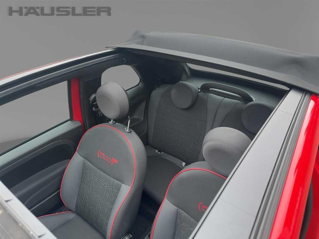 Fiat 500C "RED" Parkpilot CarPlay Klima LM-Felgen 