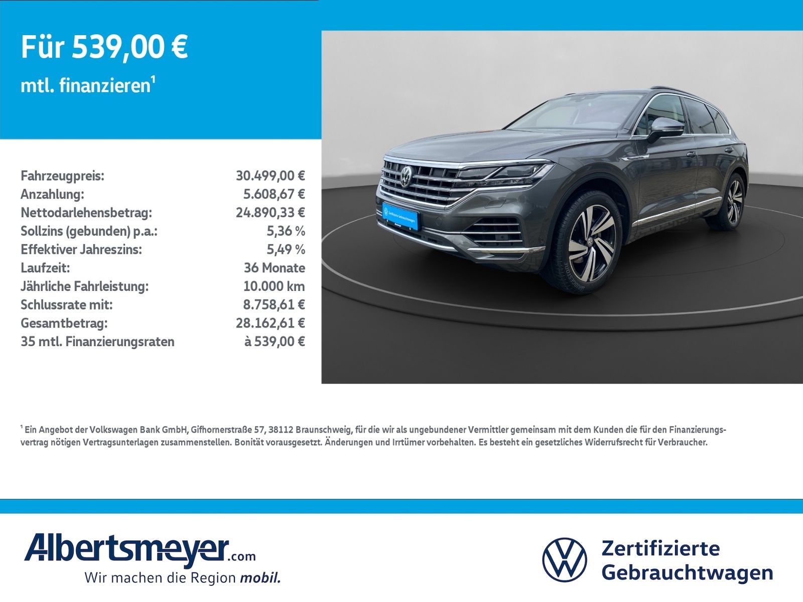 VW Touareg 3.0 V6 TDI 4Motion Atmosphere +LUFT+AHK+