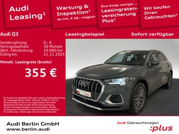 Audi Leasingangebot: Audi Q3 advanced 35 TFSI S tr. AHK LED PDC NAVI