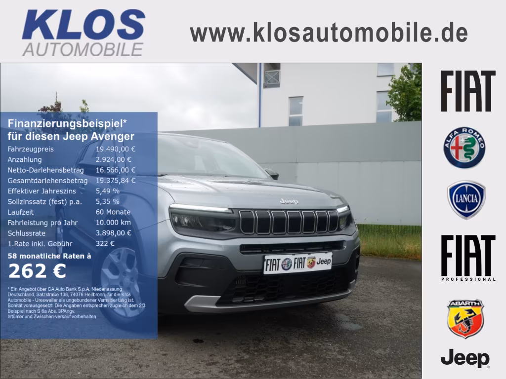 Jeep Avenger ALTITUDE 1.2 T3 100 PS PDC WINTER INFO K
