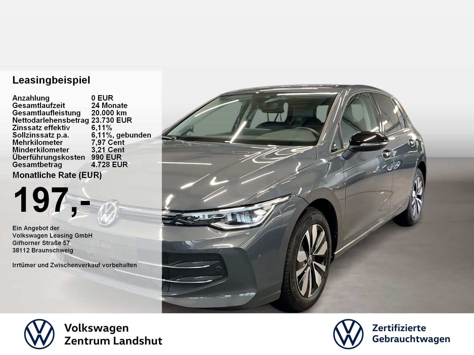 Volkswagen Golf VIII GOAL 1.5 TSI 85kW 6-Gang ACC AHK LED