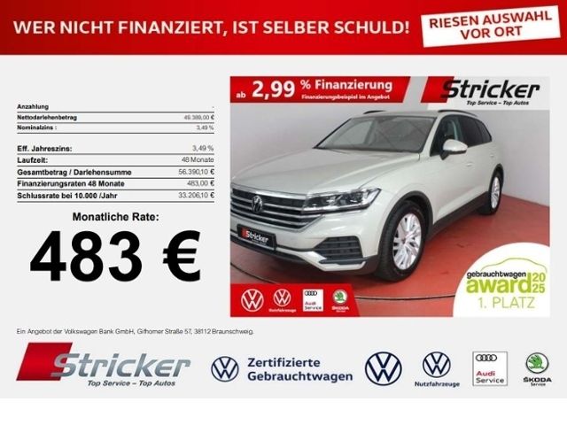 VW Touareg 3.0TDI 483,-ohne Anzahlung AHK Luft App-
