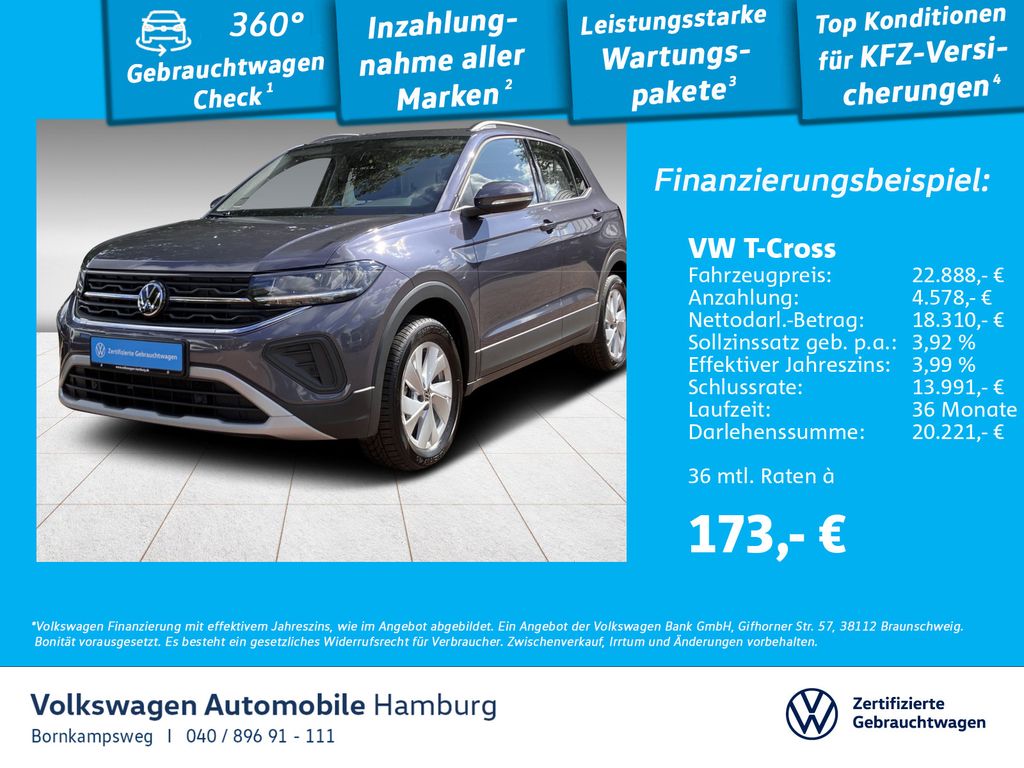 Volkswagen T-Cross 1.0 TSI Life ACC Navi Sitzhzg IQ Drive